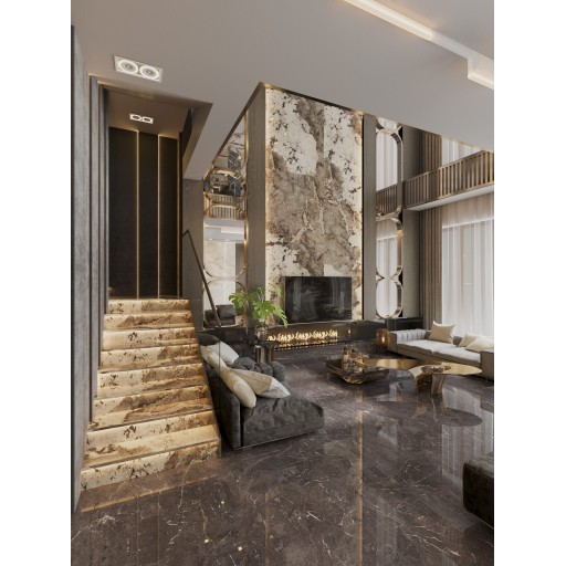 Спеченый камень Juliano Luxury Stone черный 120*270 1227FD20
